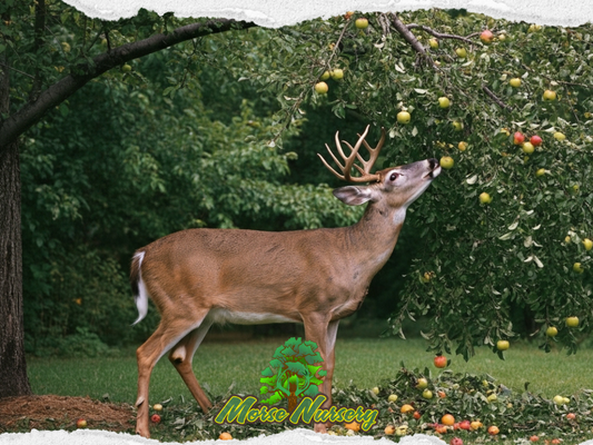 White Tail Deer Eating From Apple Tree - Tree Genetics
