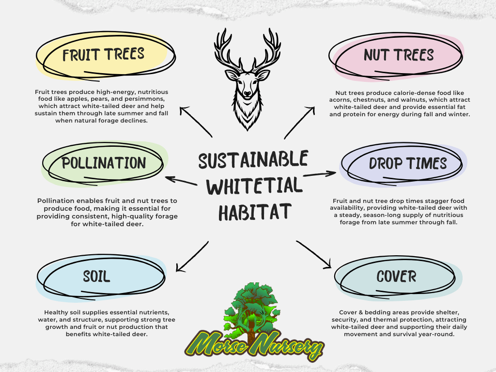 How to Choose the Best Trees for Deer Habitat and Food Plots - Morse Nursery