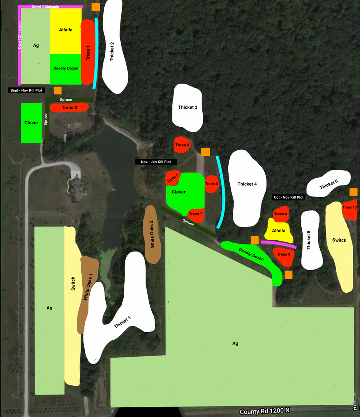 Morse nursery habitat plan example with aerial shot of property