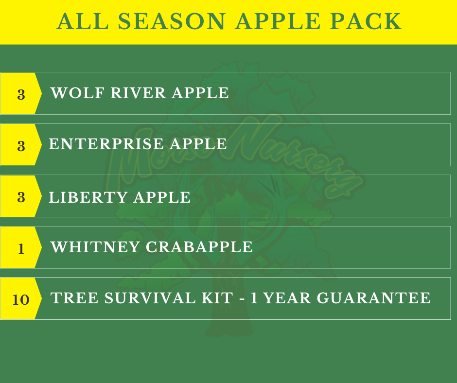 All Season Apple Pack - 10 Trees + Kits!