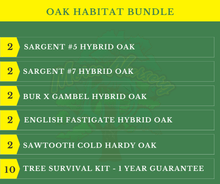 Oak Habitat Bundle |18" - 36"| 10 Trees + Kits! - Morse Nursery